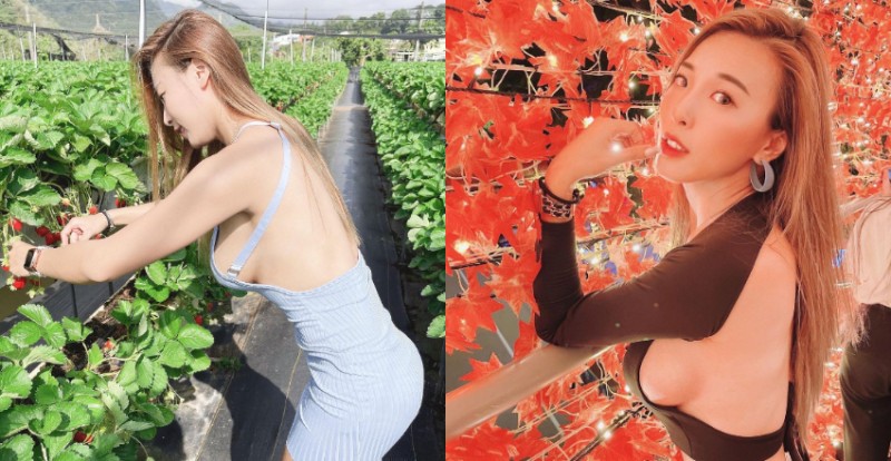 【BTC365币投】草莓季來了！巨乳博士班學生「Bella 貝拉」大露渾圓側奶採草莓