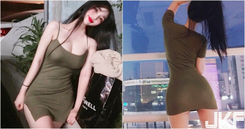 【BTC365币投】這一定有Ｇ！「小臉大奶妹」胸前好大包！背面小短裙露「微笑屁股蛋」也好狂啊！