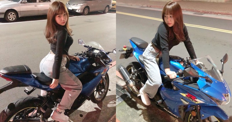 【BTC365币投】這角度很可以！「甜美小隻馬」騎大車氣勢足，自備「車頭燈」不怕別人沒看到她！
