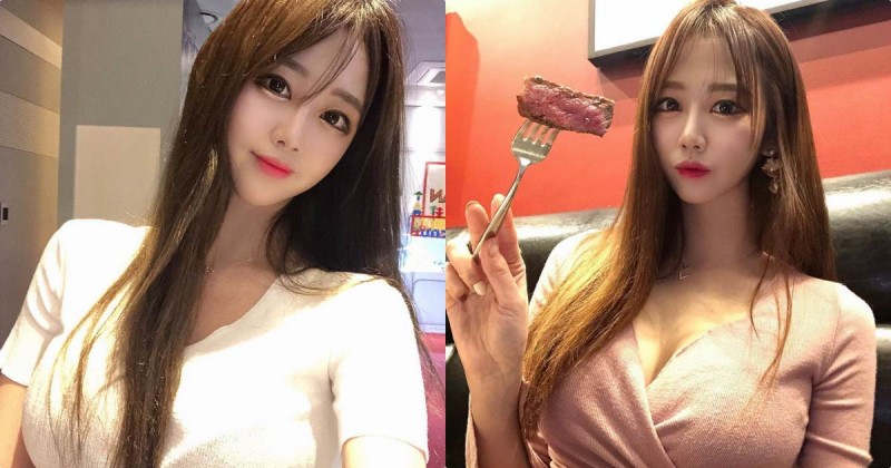 【BTC365币投】好誘人！牛排館遇見「火辣豐滿正妹」，極品乳量特別飽滿啊！