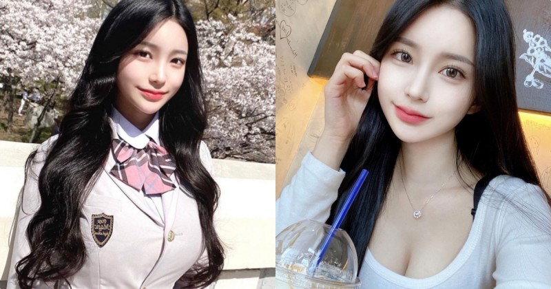 【BTC365币投】高校制服正妹「喝飲料現深溝」，「豐滿的車頭燈」好凸出呢！