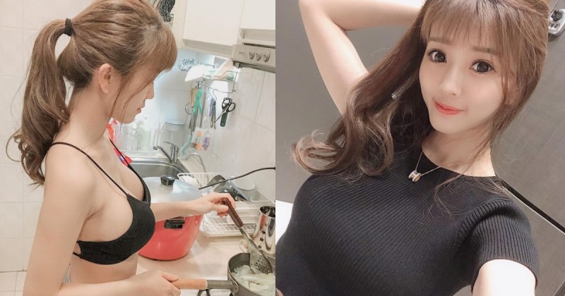 【BTC365币投】宵夜文！「兇猛女老師」廚房展現強大事業線，超棒視角讓人無法抵禦呀…