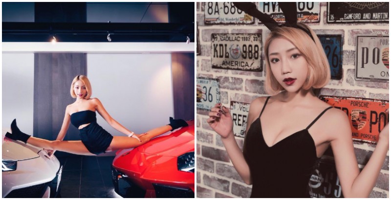 【BTC365币投】一次劈兩台超跑！筋骨超軟Q「短髮正妹」酥胸美腿高顏值實在太犯規！