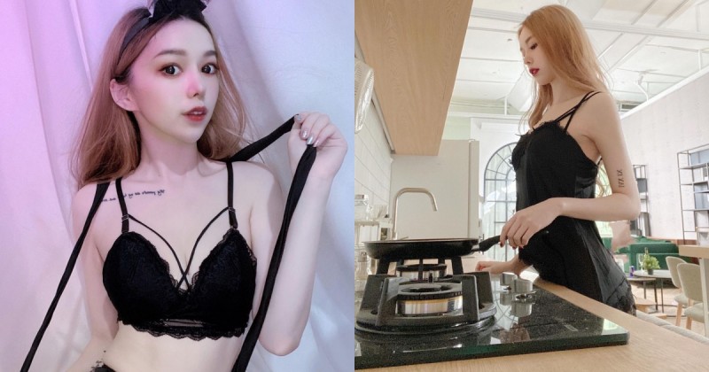 【BTC365币投】有餐飲證照的大眼洋娃娃！「空靈系正妹」性感蕾絲睡袍下廚，光看就胃口大開！